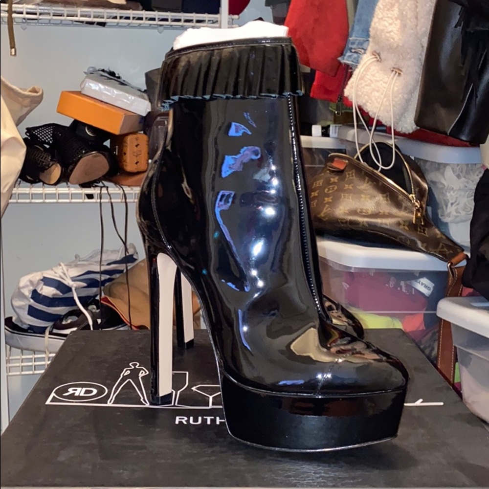 Ruthie Davis patent leather booties